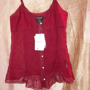 Guess buttoned sheer camisole